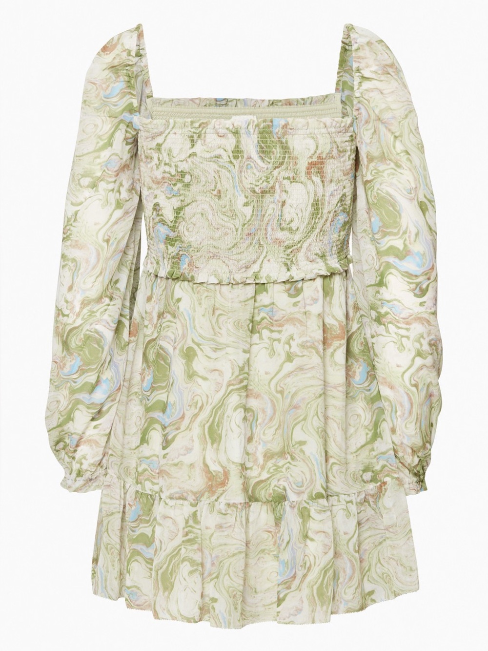 Wilfred Marble-Print Mini Dress